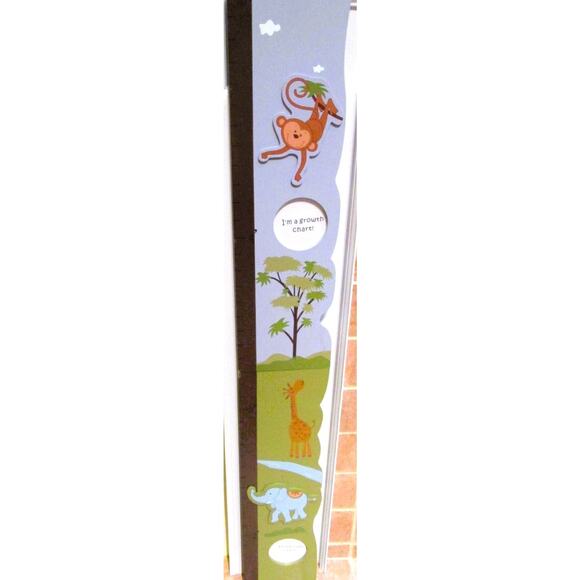 Creative Concept Child’s Growth Chart Jungle Theme Wood Picture Frames Five Feet - Picture 1 of 6